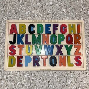 Vtg Fisher Price Alphabet Classic Magnetic Letter Tray Educational Homeschool